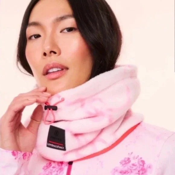 LoveShackFancy x Bogner Arian Ski Pink Bow NECK WARMER Gaiter NWT - Picture 7 of 7